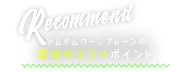 プレーンの宴会オススメポイント